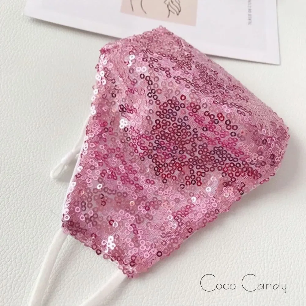 🆕Luxury Pink Sequin Face Mask